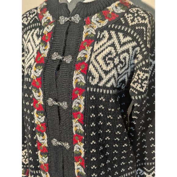 Dale of Norway S Pure New Wool Nordic Fair Isle Cardigan - Picture 2 of 6
